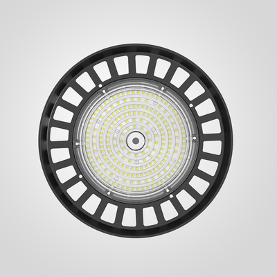 160lm/w ประสิทธิภาพสูง LED High Bay Light สําหรับพื้นที่เพดานสูงใน RAL 9017 สีดํา